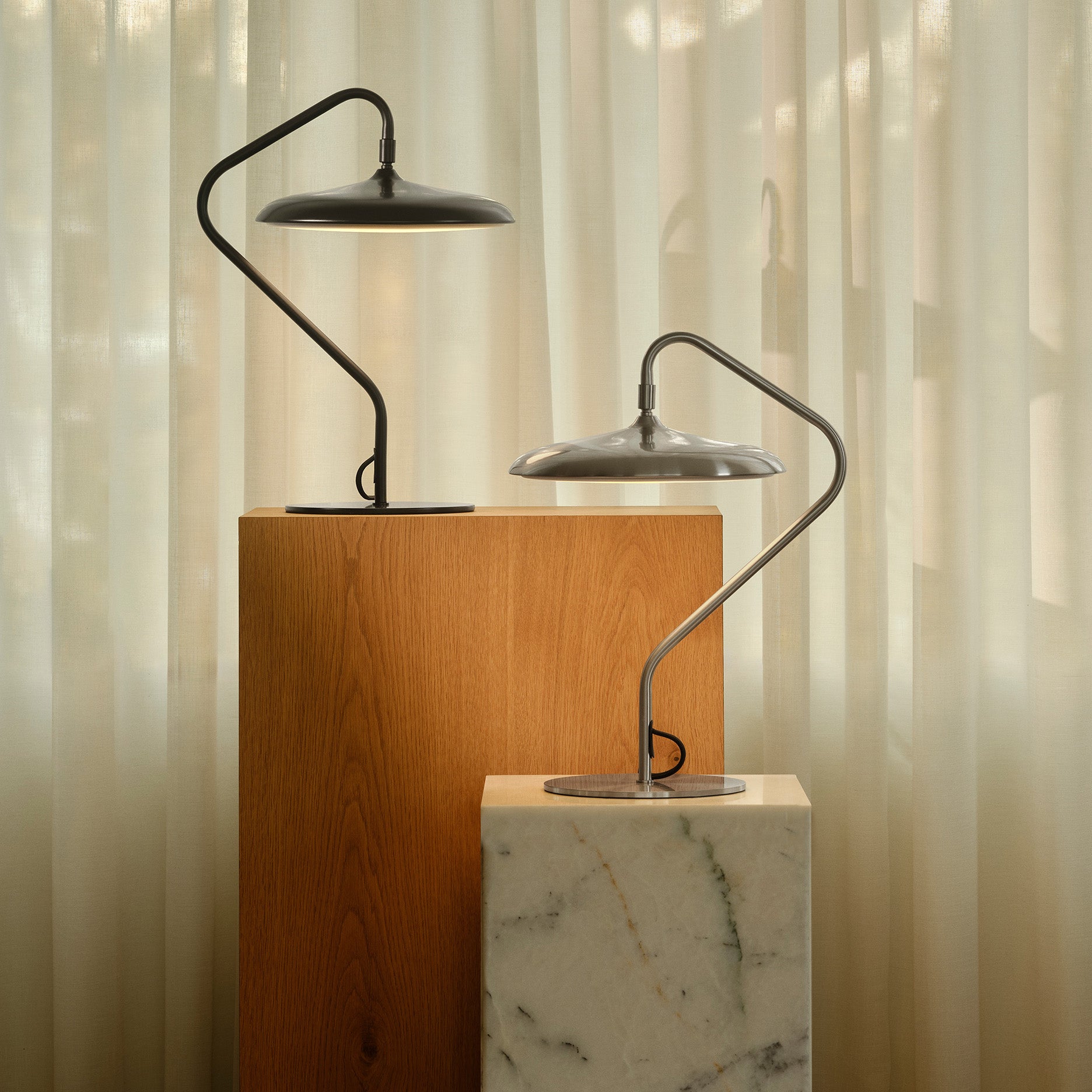 Artist bordlampe rustfrit stål